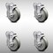 Service Caster 5 Inch SS Gray Polyurethane Wheel Swivel Bolt Hole Caster Set with Brake SCC SCC-SSBH20S514-PPUB-TLB-4 - alternate 1